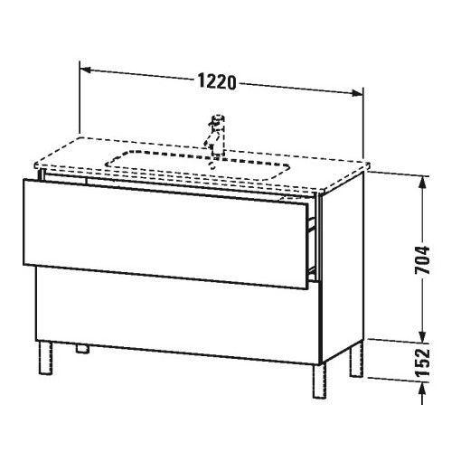 Тумба под раковину Duravit L-Cube LC 6628 122x48,1 ФОТО