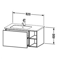 Тумба под раковину Duravit L-Cube LC 6191 82x48,1 схема 1