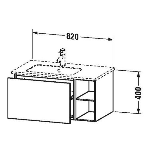 Тумба под раковину Duravit L-Cube LC 6191 82x48,1 схема 1