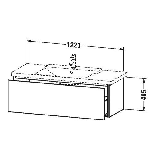 Тумба под раковину Duravit L-Cube LC 6153 122x48,1 схема 1