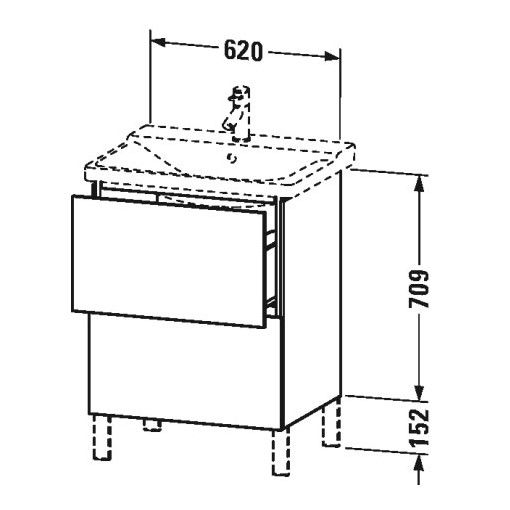 Тумба под раковину Duravit L-Cube LC 6600 62x48,1 ФОТО