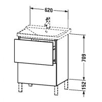 Тумба под раковину Duravit L-Cube LC 6600 62x48,1 схема 1