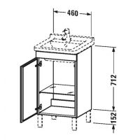 Тумба под раковину Duravit L-Cube LC 6169 L/R 46x44,7 схема 1