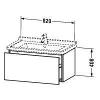 Тумба под раковину Duravit L-Cube LC 6165 82x46,9 схема 1