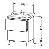 Тумба под раковину Duravit L-Cube LC 6608 67x46,9 схема 1