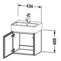 Тумба под раковину Duravit L-Cube LC 6245 L/R 43,4x34,1 схема 1