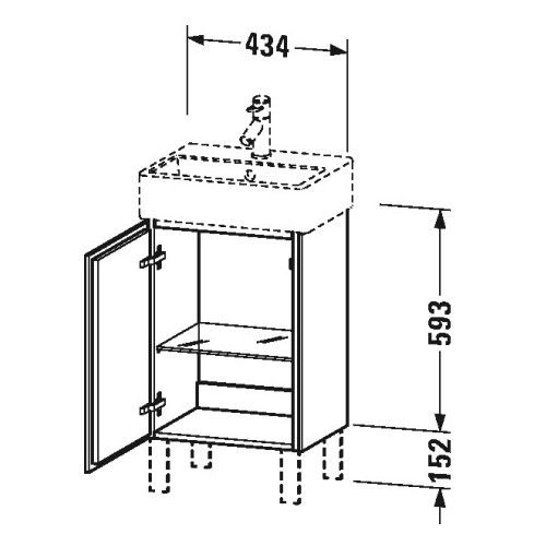 Тумба под раковину Duravit L-Cube LC 6750 L/R 43,4x34,1 ФОТО