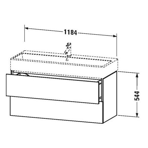 Тумба под раковину Duravit L-Cube LC 6279 118,4x45,9 ФОТО