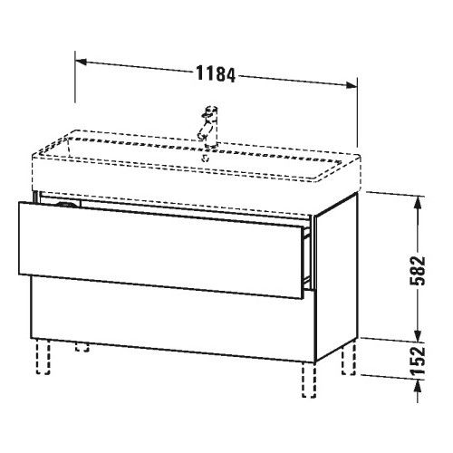 Тумба под раковину Duravit L-Cube LC 6779 118,4x45,9 ФОТО