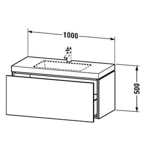 Тумба под раковину Duravit L-Cube LC 6918 N/O/T 100x48 ФОТО