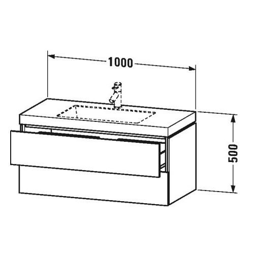 Тумба под раковину Duravit L-Cube LC 6928 N/O/T 100x48 ФОТО