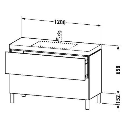 Тумба под раковину Duravit L-Cube LC 6939 N/O/T 120x48 ФОТО