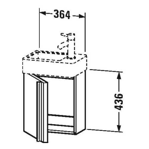 Тумба под раковину Duravit Vero VA 6212 L/R 36,6x21,1 ФОТО