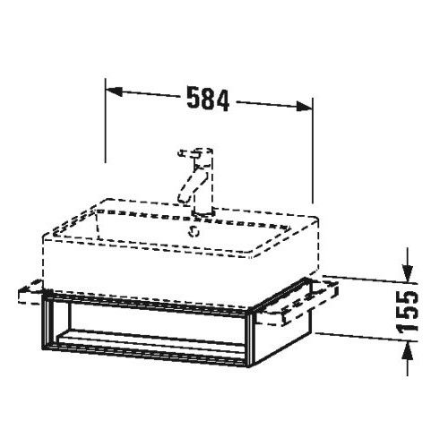Тумба под раковину Duravit Vero VA 6025 58,4x43,1 схема 1
