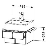 Тумба под раковину Duravit Vero VA 6284 48,4x43,1 схема 1