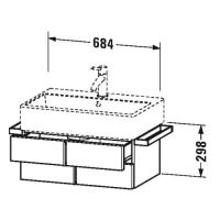 Тумба под раковину Duravit Vero VA 6286 68,4x43,1 схема 1