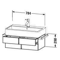 Тумба под раковину Duravit Vero VA 6287 78,4x43,1 схема 1