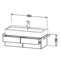 Тумба под раковину Duravit Vero VA 6288 98,4x43,1 схема 1