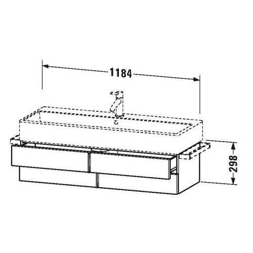 Тумба под раковину Duravit Vero VA 6289 118,4x43,1 ФОТО