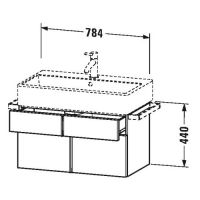 Тумба под раковину Duravit Vero VA6507 78,4x43,1 схема 1