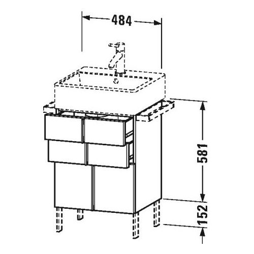 Тумба под раковину Duravit Vero VA6584 48,4x43,1 ФОТО