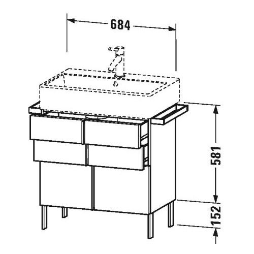 Тумба под раковину Duravit Vero VA6586 68,4x43,1 ФОТО