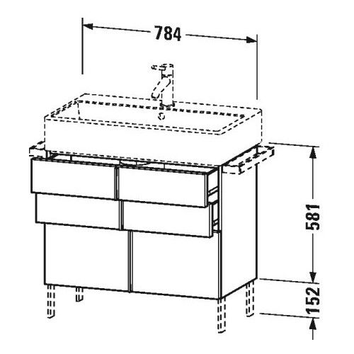 Тумба под раковину Duravit Vero VA6587 78,4x43,1 ФОТО