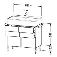 Тумба под раковину Duravit Vero VA6587 78,4x43,1 схема 1