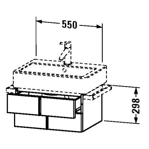 Тумба под раковину Duravit Vero VE6204 55x43,1 схема 1