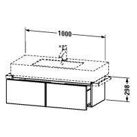 Тумба под раковину Duravit Vero VE6114 100x44,6 схема 1