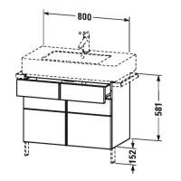 Тумба под раковину Duravit Vero VE6413 80x44,6 схема 1