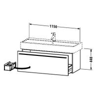 Тумба под раковину Duravit X-Large XL6047 115x44,3 с ящиком схема 2
