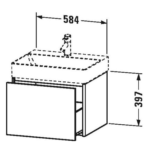 Тумба под раковину Duravit XSquare XS4061 58,4x46 ФОТО