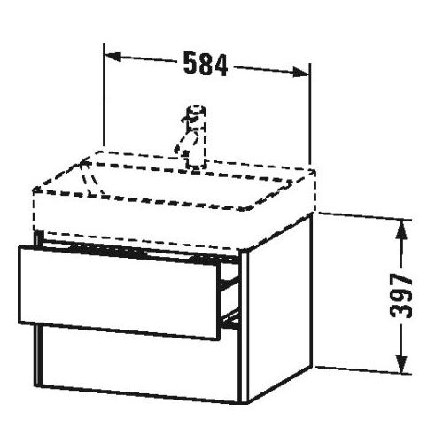 Тумба под раковину Duravit XSquare XS4161 58,4x46 ФОТО