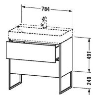 Тумба под раковину Duravit XSquare XS4443 78,4x46 схема 1