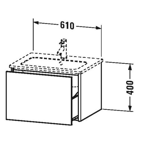 Тумба под раковину Duravit XSquare XS4071 61x47,8 схема 1