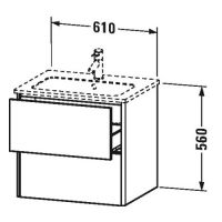 Тумба под раковину Duravit XSquare XS4171 61x47,8 схема 1