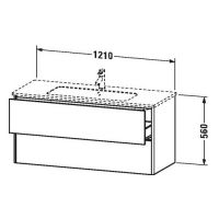 Тумба под раковину Duravit XSquare XS4174 121x47,8 схема 1