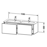 Тумба под раковину Duravit XSquare XS4075 128x47,8 схема 1