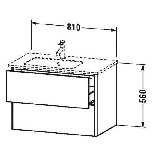 Тумба под раковину Duravit XSquare XS4176 81x47,8 схема 1