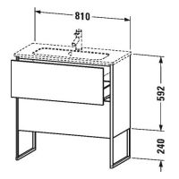 Тумба под раковину Duravit XSquare XS4455 81x38,8 схема 1