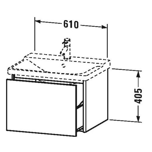 Тумба под раковину Duravit XSquare XS4080 61x47,3 схема 1