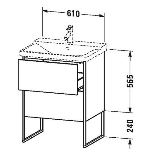 Тумба под раковину Duravit XSquare XS4460 61x47,3 ФОТО