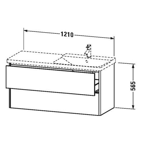 Тумба под раковину Duravit XSquare XS4189 121x47,3 ФОТО