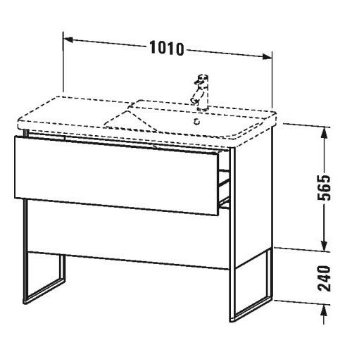 Тумба под раковину Duravit XSquare XS4468 101x47,3 ФОТО