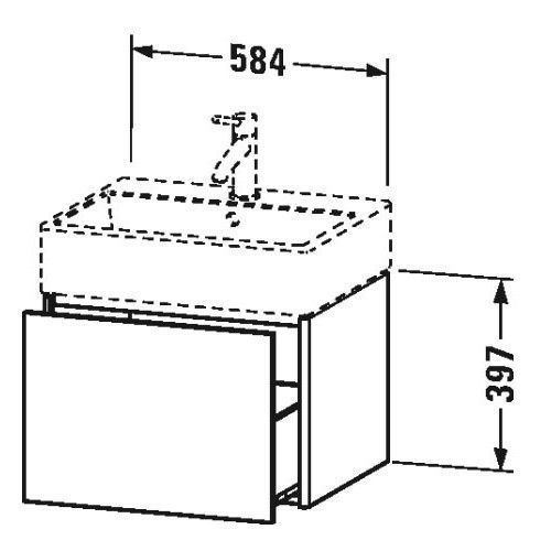 Тумба под раковину Duravit XSquare XS4093 58,4x46 ФОТО