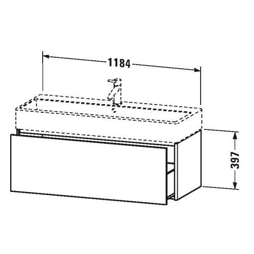 Тумба под раковину Duravit XSquare XS4097 118,4x46 ФОТО