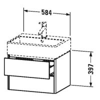 Тумба под раковину Duravit XSquare XS4193 58,4x46 схема 1