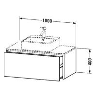 Тумба под раковину Duravit XSquare XS4901 100x54,8 схема 1