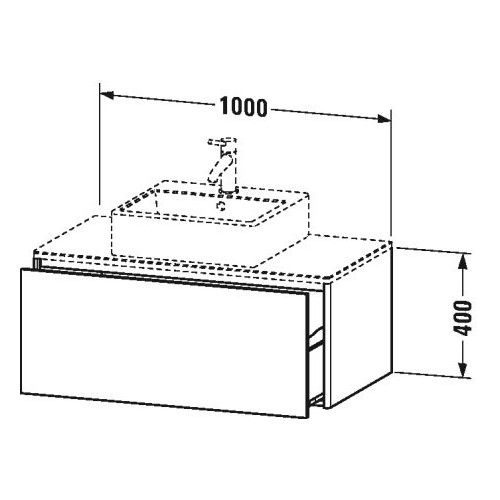 Тумба под раковину Duravit XSquare XS4901 100x54,8 схема 1